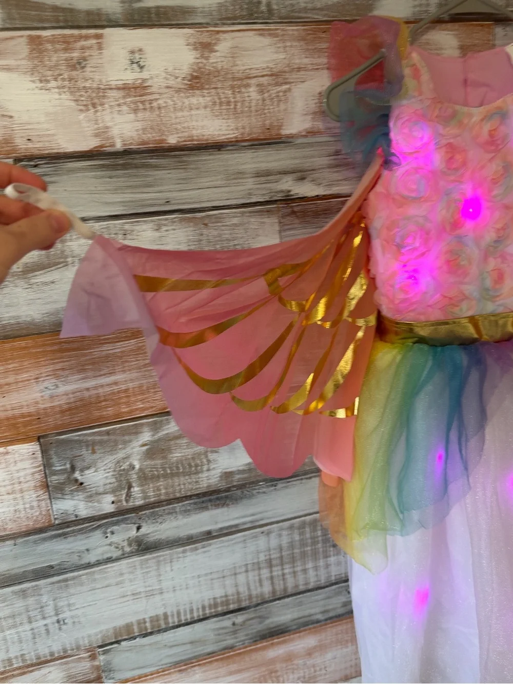 Target Light-Up Pink Floral Rainbow Tulle Costume Dress
